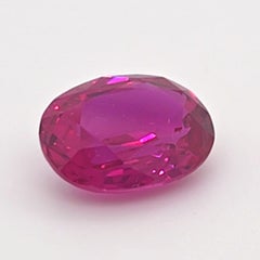 5.00ct Purplish Red Oval Shape Sri Lankan Ruby Certified By SSEF And GRS