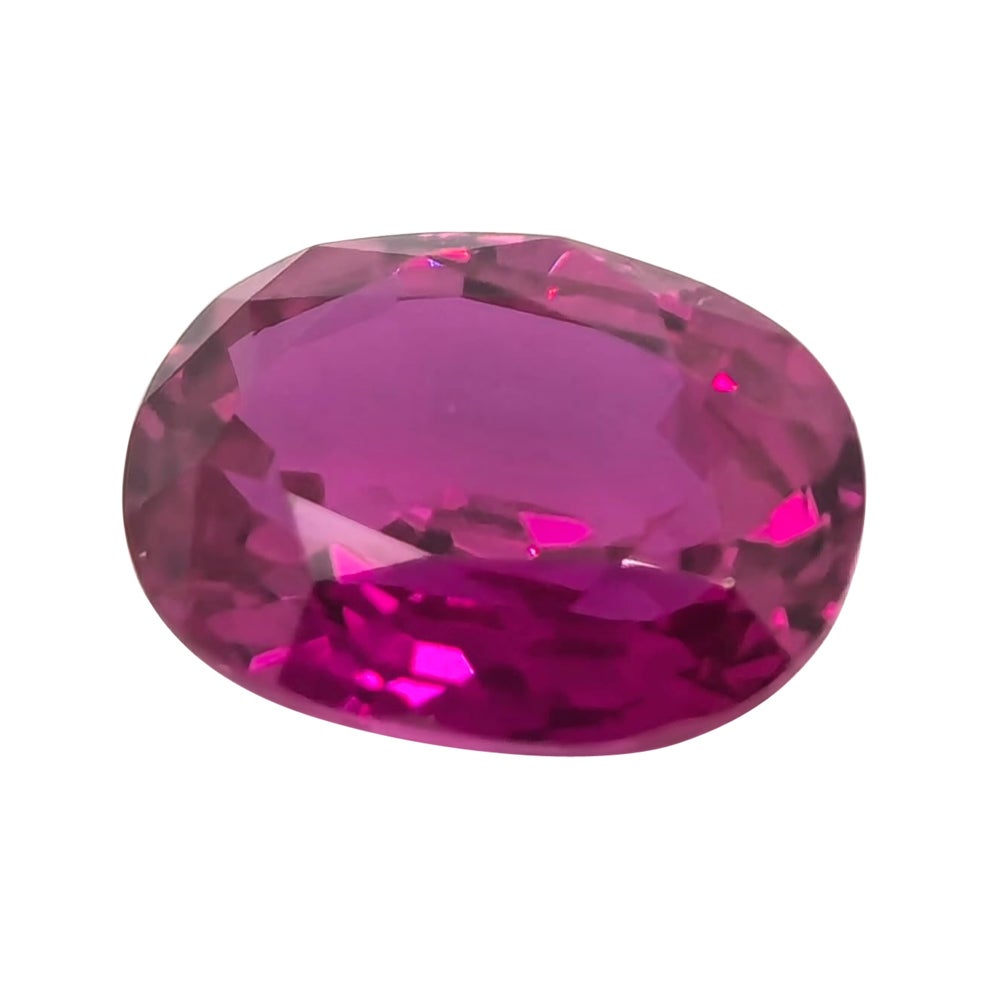 5,00ct Rubino rosso porpora di forma ovale dello Sri Lanka certificato da SSEF e GRS in vendita