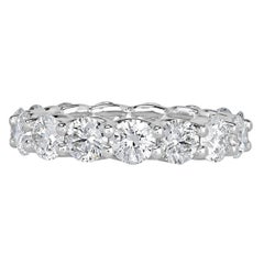 5.00ct Round Brilliant Cut Diamond Eternity Band in Platinum