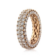 5.00ct Round Brilliant Cut Diamond Three-Sided Eternity Band