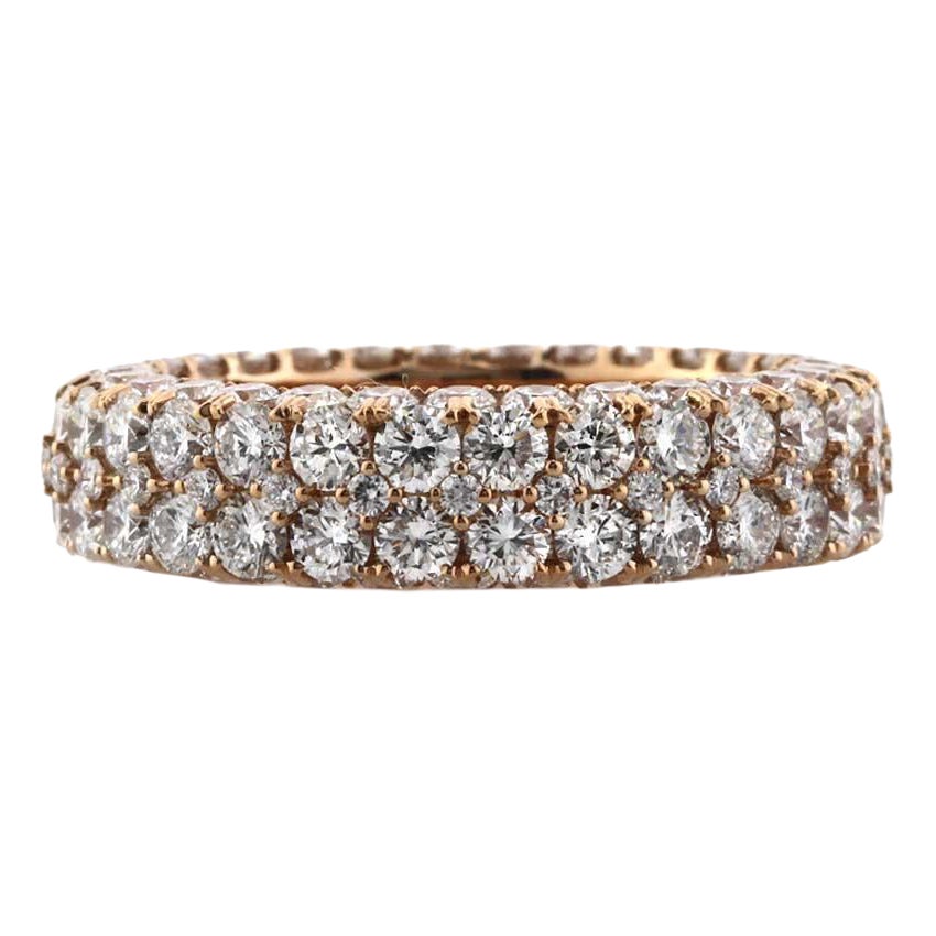 5.00ct Round Brilliant Cut Diamond Three-Sided Eternity Band For Sale