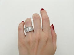 5.00CT VS G Baguette Princess Diamond Band Ring