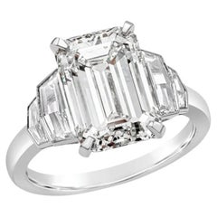 5.01 Carat Emerald Diamond Ring 18K Gold Timeless Brilliance