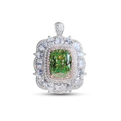 5.01 Carat GIA Certified Cushion Cut Diamond Vintage Style Halo Ring
