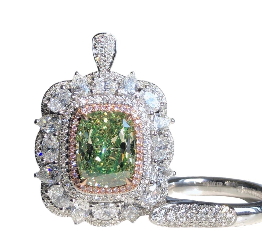 Belle Époque 5.01 Carat GIA Certified Cushion Cut Diamond Vintage Style Halo Ring For Sale