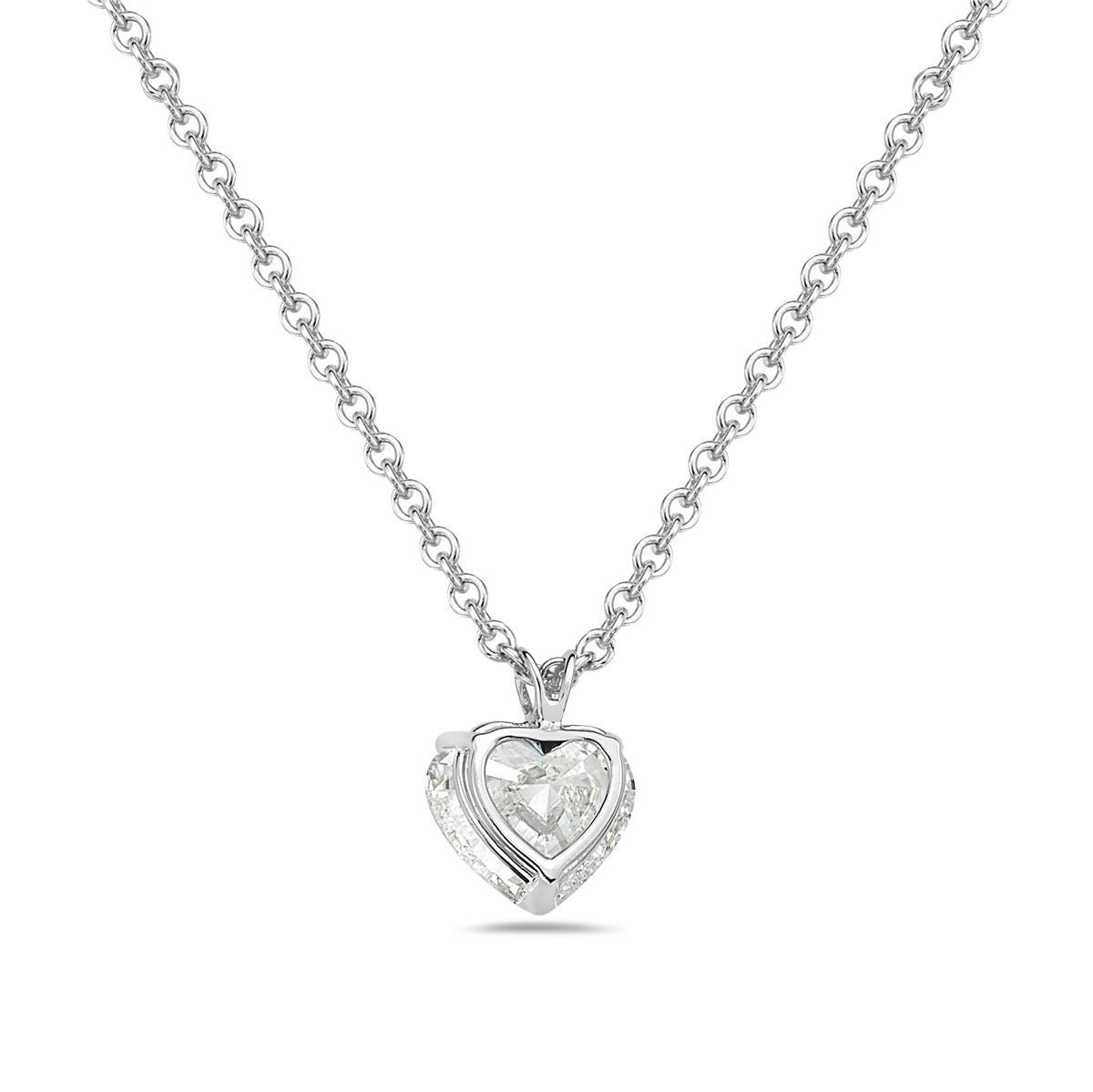diamante heart pendant necklace