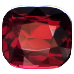 5.01-Carat Natural Garnet — Rich Deep Red Cushion, Elegant Brilliance