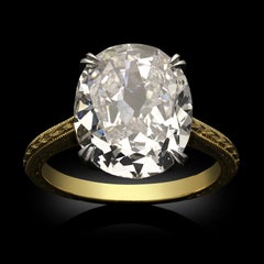 5.01 Carat Oval Statement Type IIa Brilliant White 14K White Gold Diamond Ring