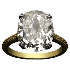 5.01 Carat Oval Statement Type IIa Brilliant White 14K White Gold Diamond Ring