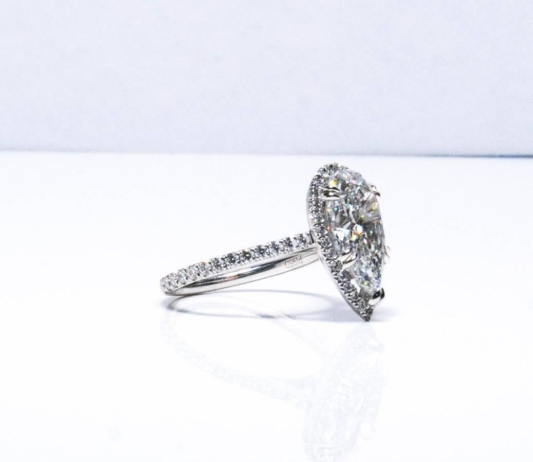 Contemporary 5.01 Carat Pear Shape Diamond Engagement Ring