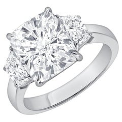 5.01 Carat Radiant Diamond Ring Brilliant White SI 18K Gold Heirloom-Worthy Glow