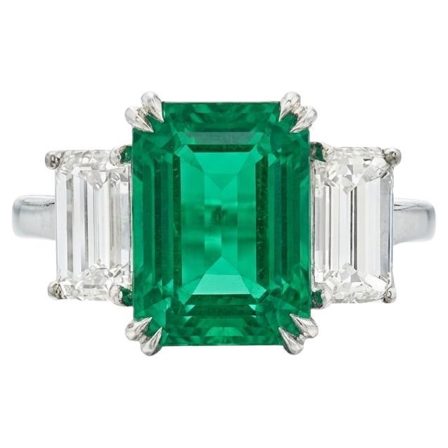 5,01 CT Émeraude zambienne naturelle certifiée AGL (sans amélioration de la clarté) en vente