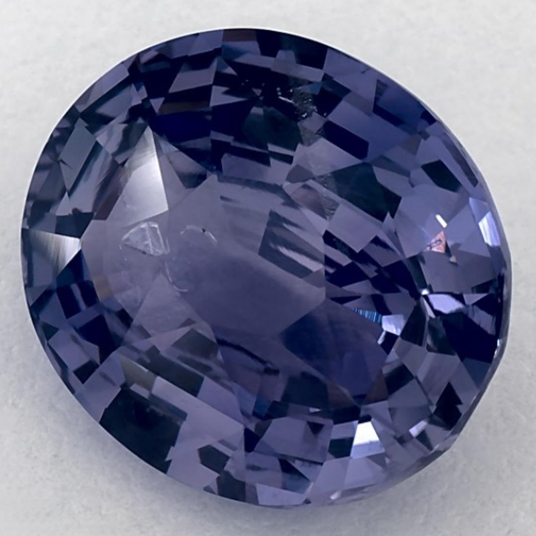 Taglio ovale 5.01 carati di zaffiro blu ovale sfuso in vendita