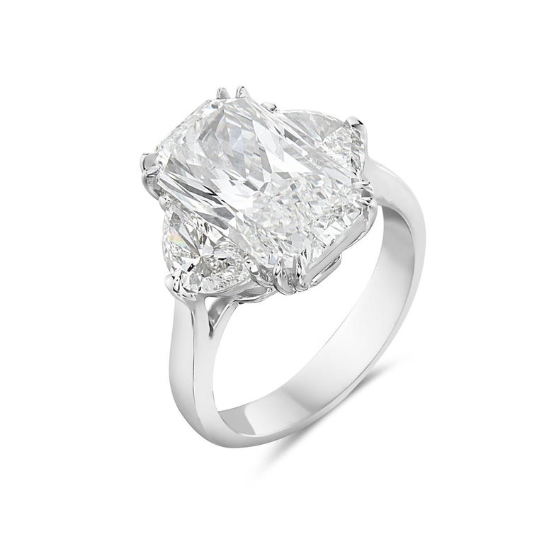 5.01 Carat GIA Rectangular Radiant Diamond Engagement Ring at 1stDibs ...