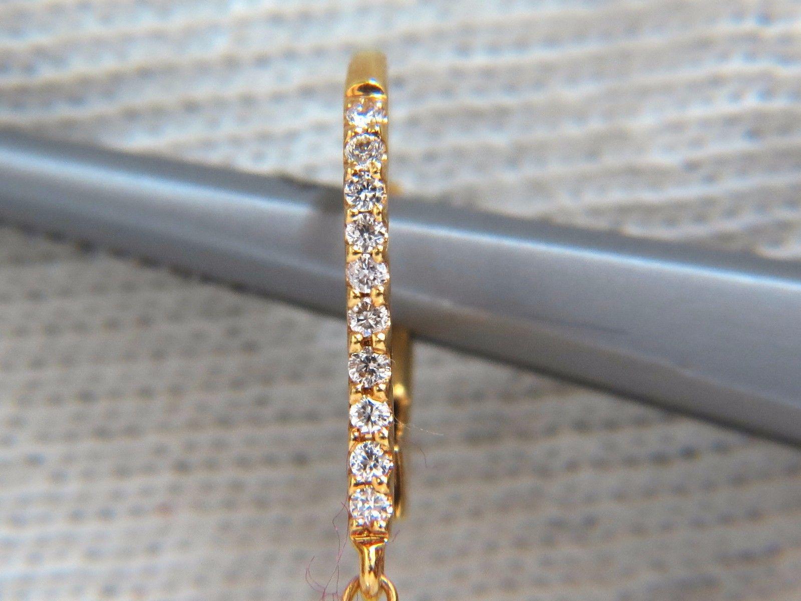 Pendants d'oreilles en vigne 18 carats avec diamants en briolette de couleur naturelle de 50,15 carats Pour femmes en vente