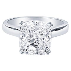 5.01ct Cushion Cut Diamond Engagement Ring