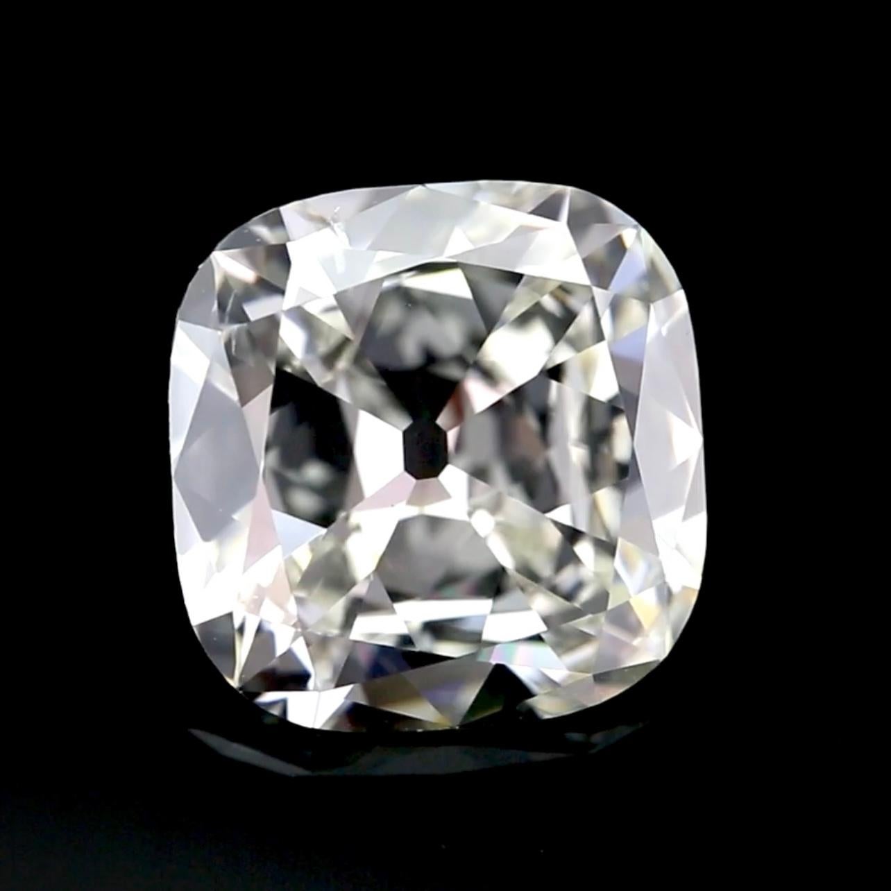 Antique Cushion Cut 5.02 Carat Antique Cushion Brilliant Diamond – J SI1 GIA – 