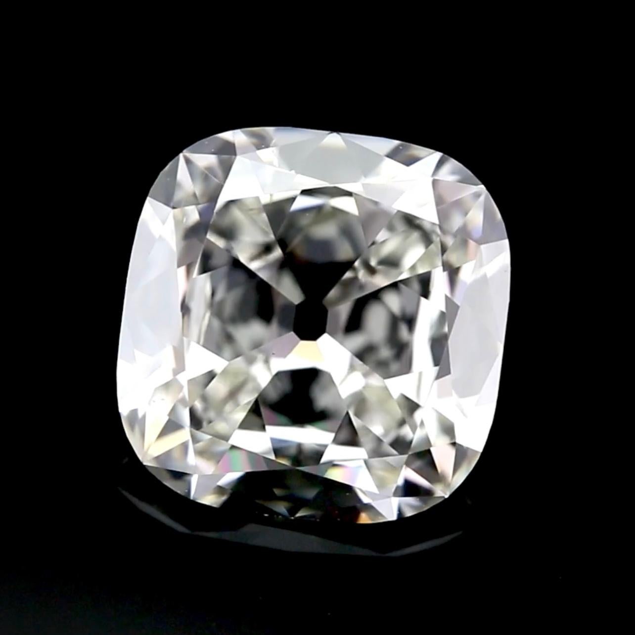 5.02 Carat Antique Cushion Brilliant Diamond – J SI1 GIA – 