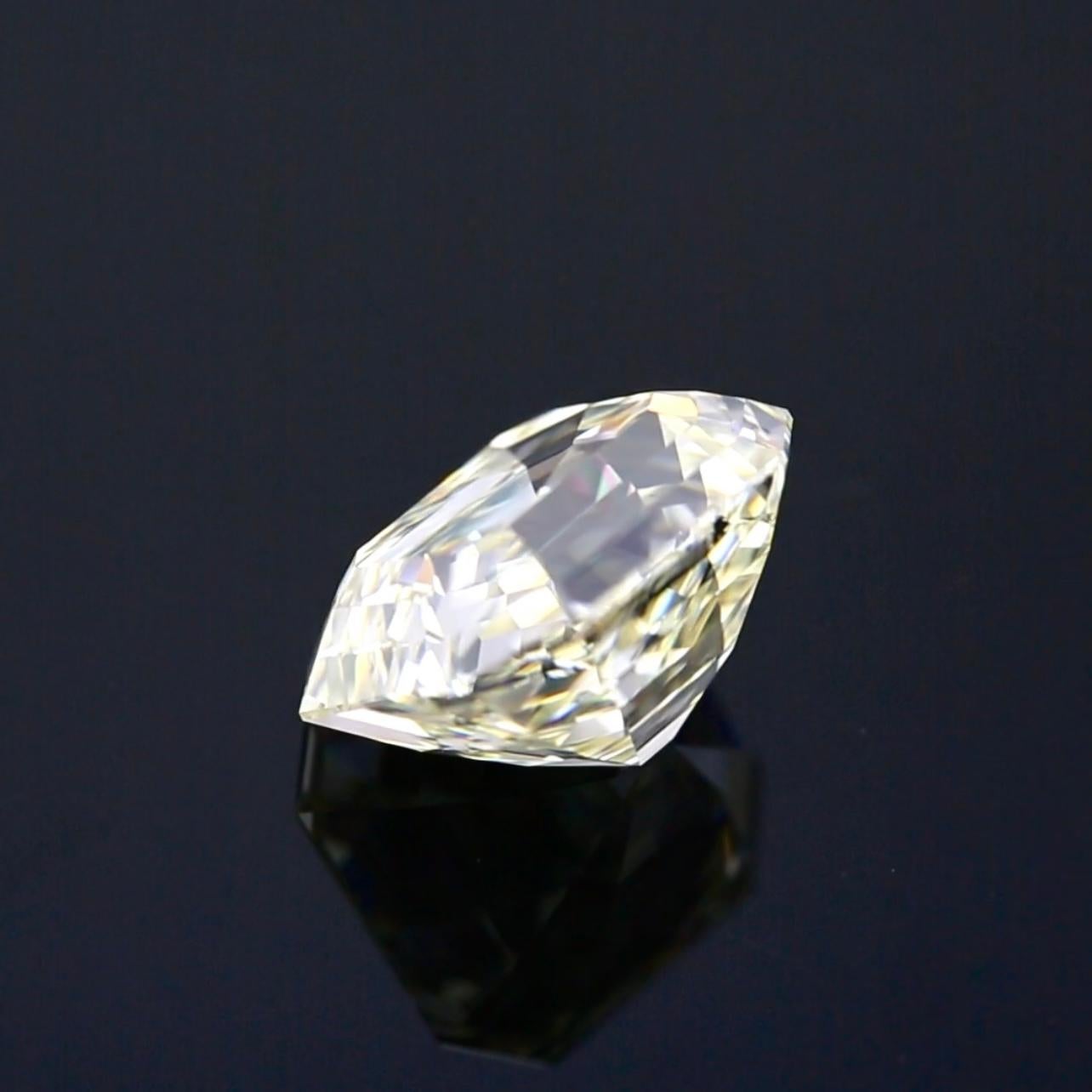 Diamante talla esmeralda antiguo de 5,02 quilates - Certificado GIA N-VVS2 en venta 3