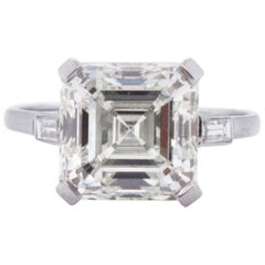 5.02 Carat Ascher Cut Diamond Ring