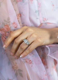 5.02 Carat Cushion Diamond Ring Brilliant White 18K Gold Timeless Brilliance