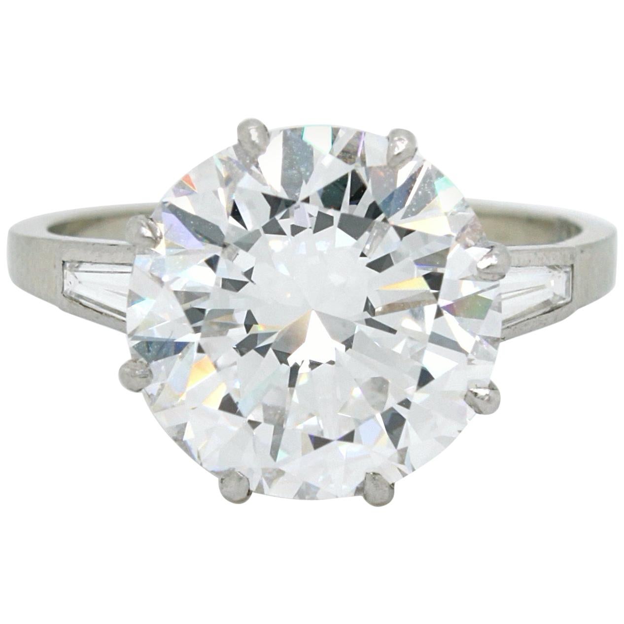 5.02 Carat D-VVS1, GIA, Diamond Solitaire Ring For Sale