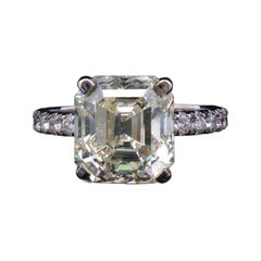 5,02-Karat-Diamantring mit Antik-Schliff, GIA-zertifiziert, N-VVS2