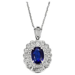 Sapphire Pendant Necklaces