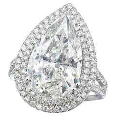 5.02 Carat Pear Statement  SI 18K Gold Heirloom-Worthy Glow  Diamond Ring
