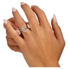 5.02 Carat Radiant Statement Brilliant White 14K White Gold Timeless Brilliance
