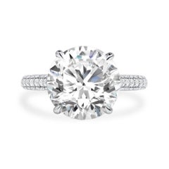 5.02 Carat Round Brilliant Statement  Signature Sophistication Diamond Ring