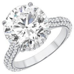 5.02 Carat Round Brilliant Statement  Signature Sophistication Diamond Ring
