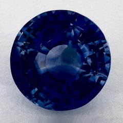 5.02 Ct Blue Sapphire Round Loose Gemstone (pierre précieuse en vrac)