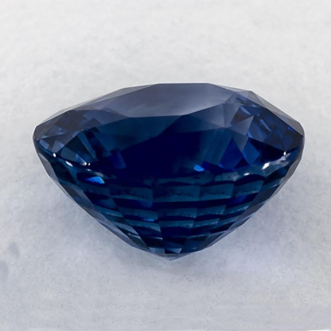 5.02 Karat Blauer runder Saphir, loser Edelstein im Zustand „Neu“ im Angebot in Fort Lee, NJ