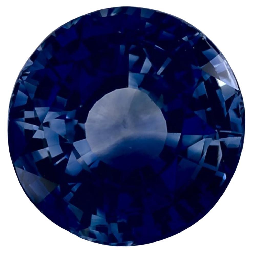 5.02 Ct Blue Sapphire Round Loose Gemstone