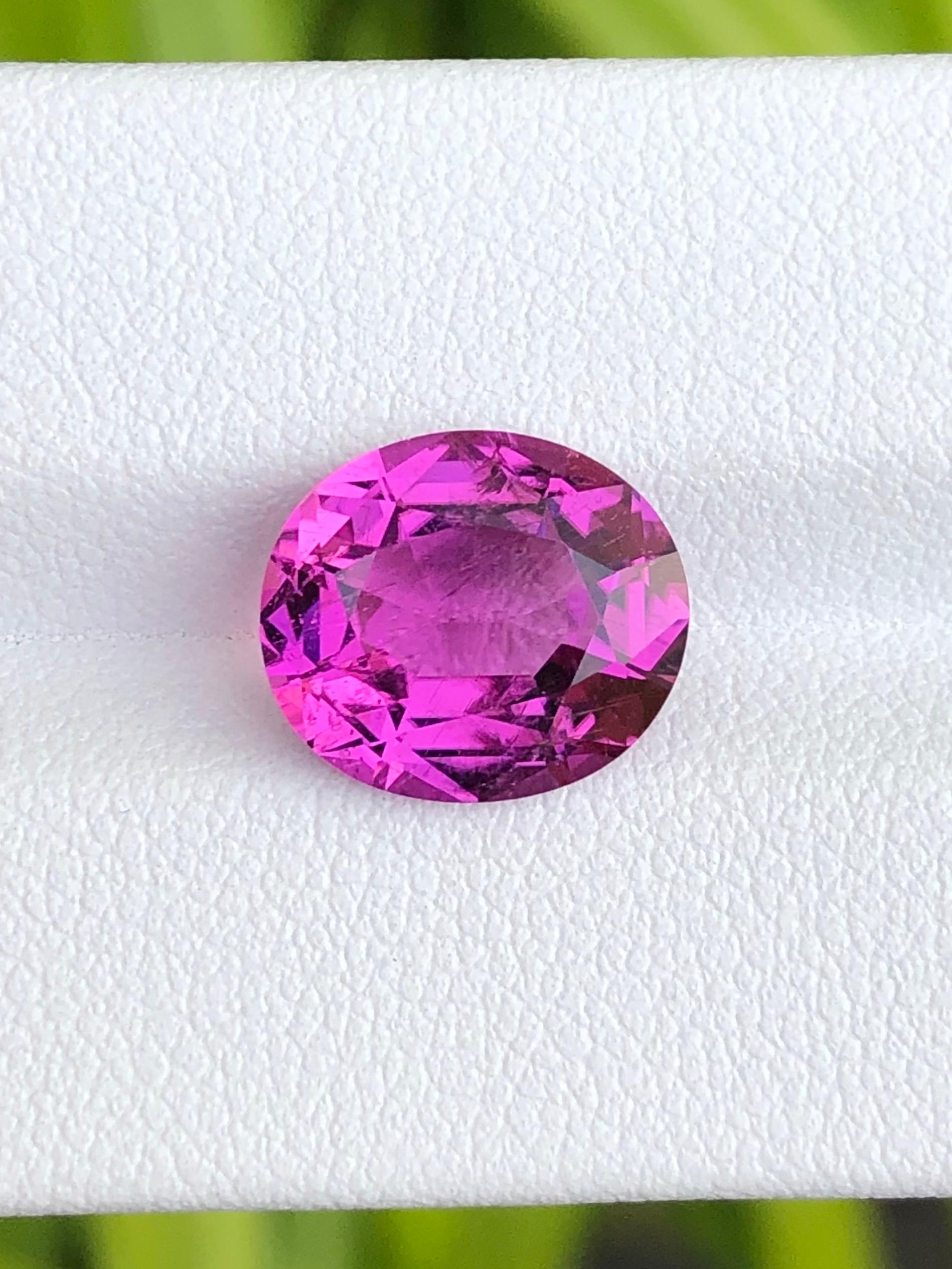 5,02 Ct Tormalina di rame naturale Colore rosa occhio pulito Gemma di qualità in vendita 5