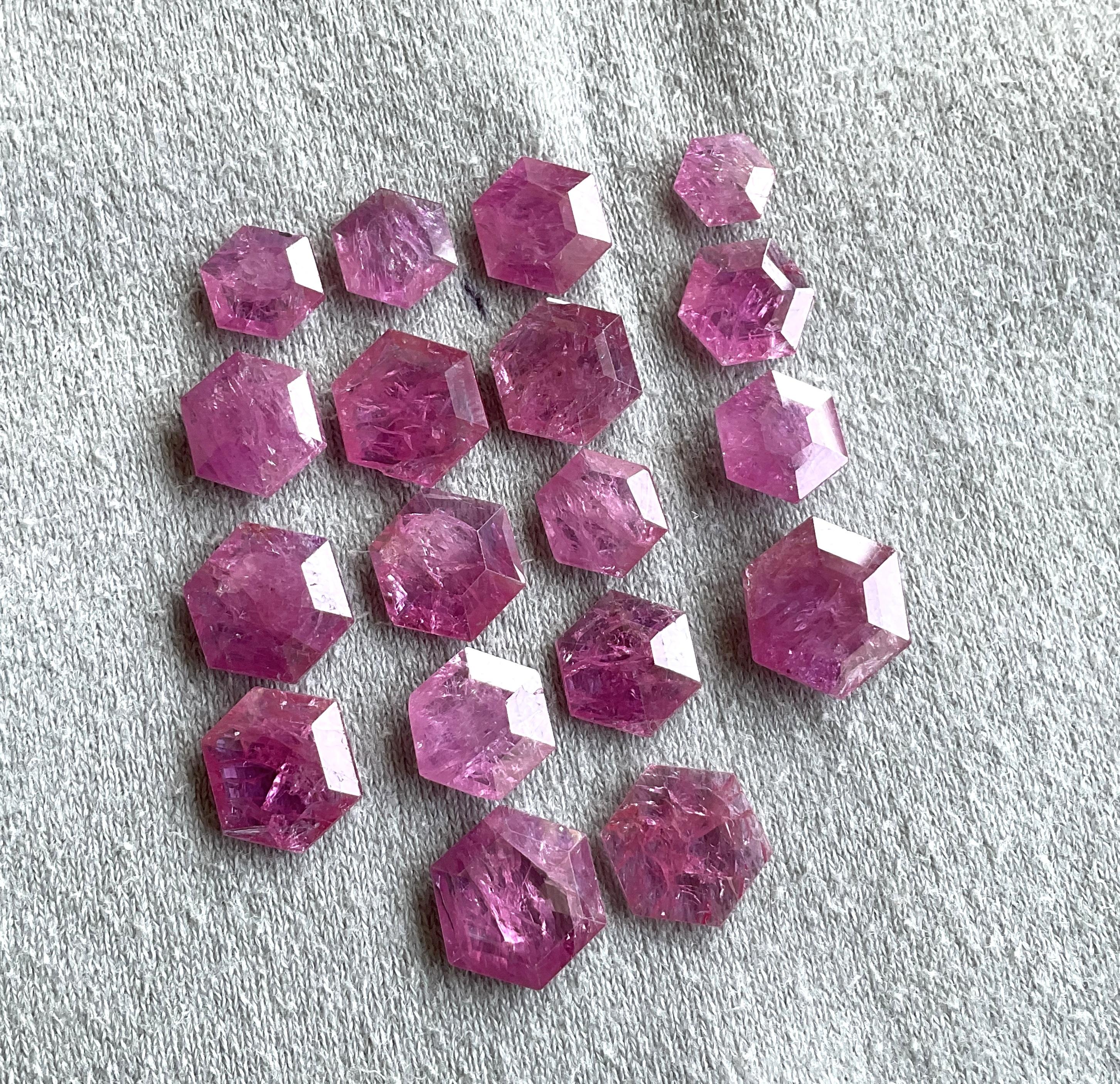 50,20 Karat Mosambik Rubin Hexagon Facettenschliff Stein No Heat Natürlicher Edelstein im Angebot 3