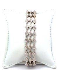 5.02CT Diamond 18K Gold Vintage 1940's Bracelet