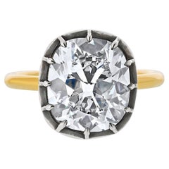 5.03 Carat Cushion Brilliant Cut Diamond Solitaire Engagement Ring – F/VS1 GIA