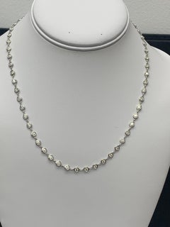 5.03 Carat Diamonds Necklace in 14K White Gold