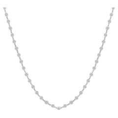 5.03 Carat Diamonds by the Yard Necklace in 14K White Gold