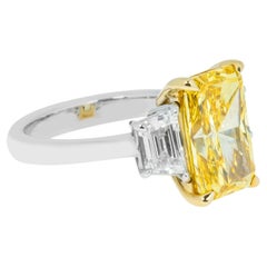 5.03 Carat Radiant Statement Fancy vivid Yellow Colour-Collector’s Treasure
