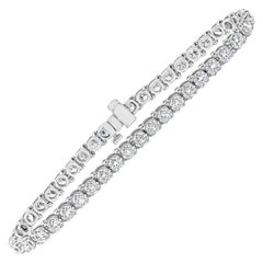 Roman Malakov Diamonds Bracciale da tennis con diamanti rotondi a taglio brillante da 5,03 carati totali