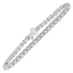 Roman Malakov 5.03 Carat Total Brilliant Round Cut Diamond Tennis Bracelet 