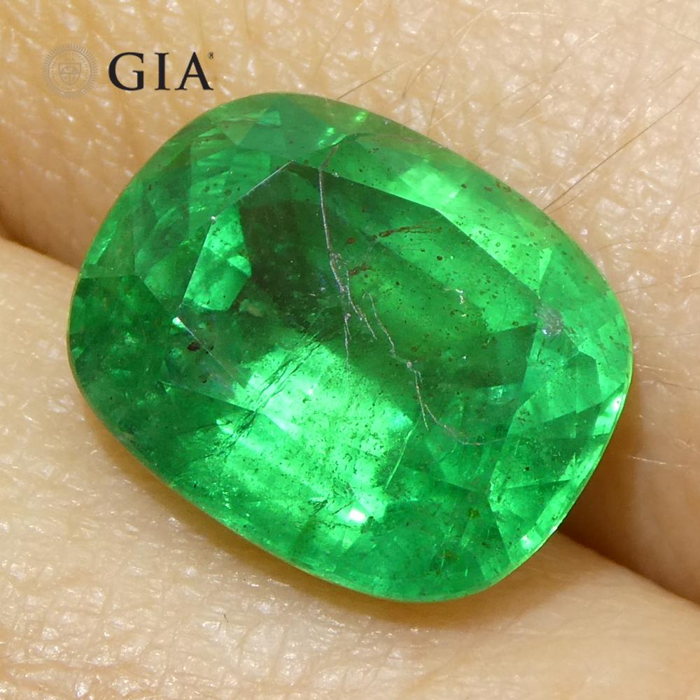 5,03 ct Cushion Smaragd GIA zertifiziert im Angebot 8