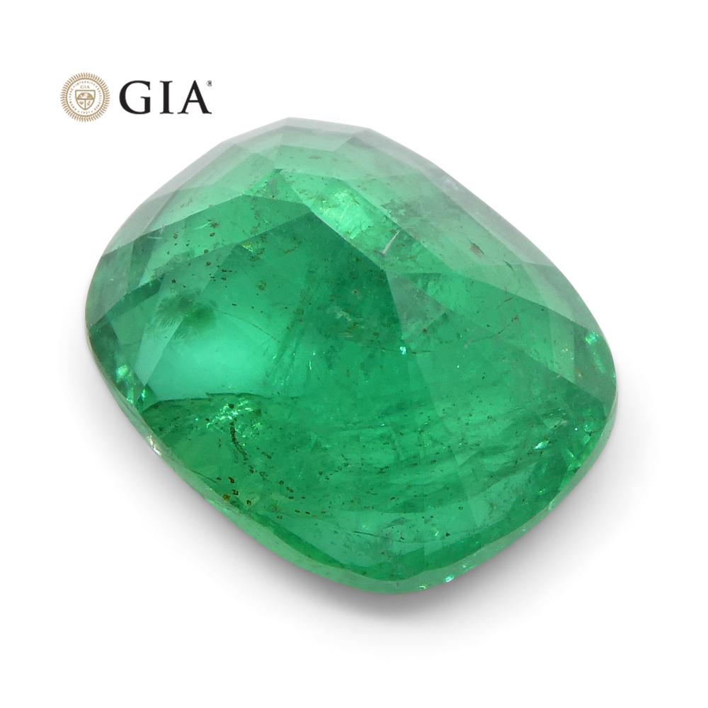5,03 ct Cushion Smaragd GIA zertifiziert im Angebot 1