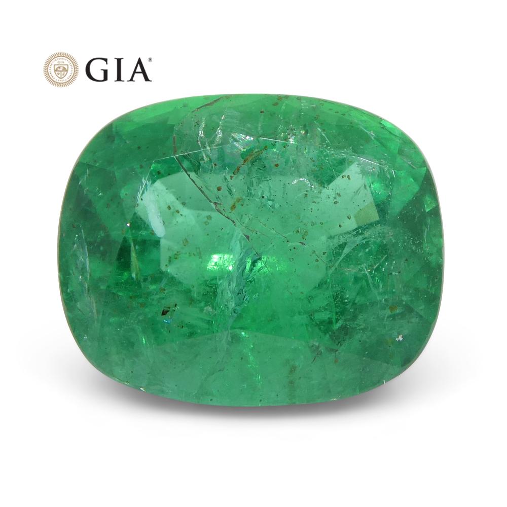5.03 ct Cushion Emerald GIA Certified For Sale 3