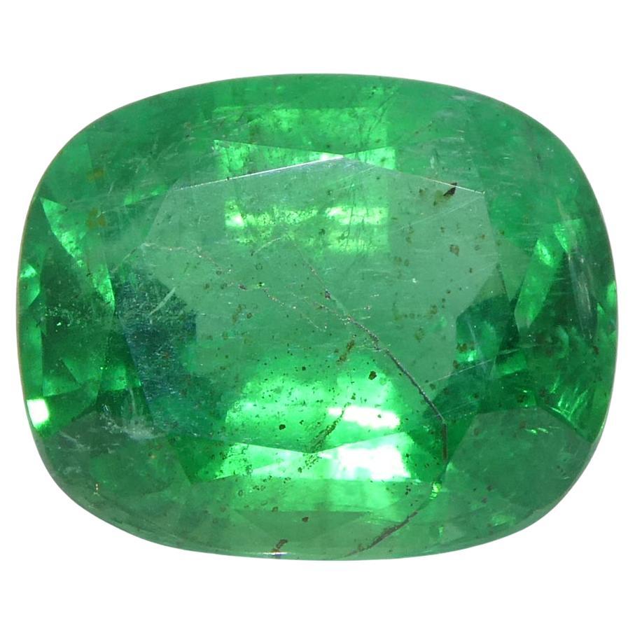 5,03 ct Cushion Smaragd GIA zertifiziert