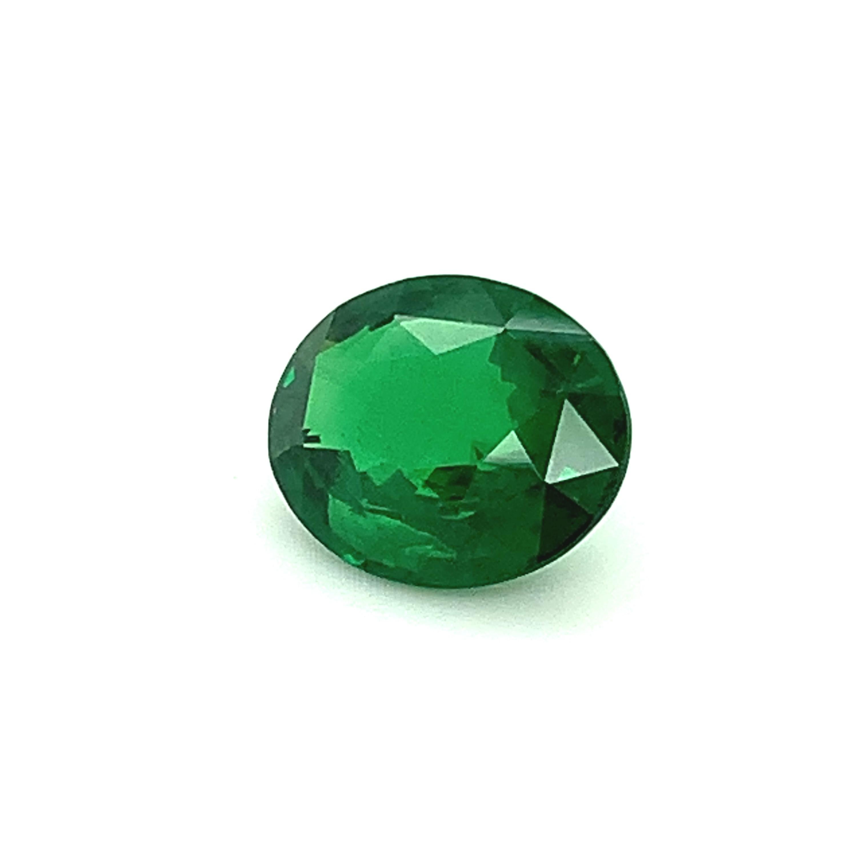 5.03 Carat Tsavorite Garnet Oval, Unset Loose Gemstone, GIA Certified ....A In New Condition For Sale In Los Angeles, CA