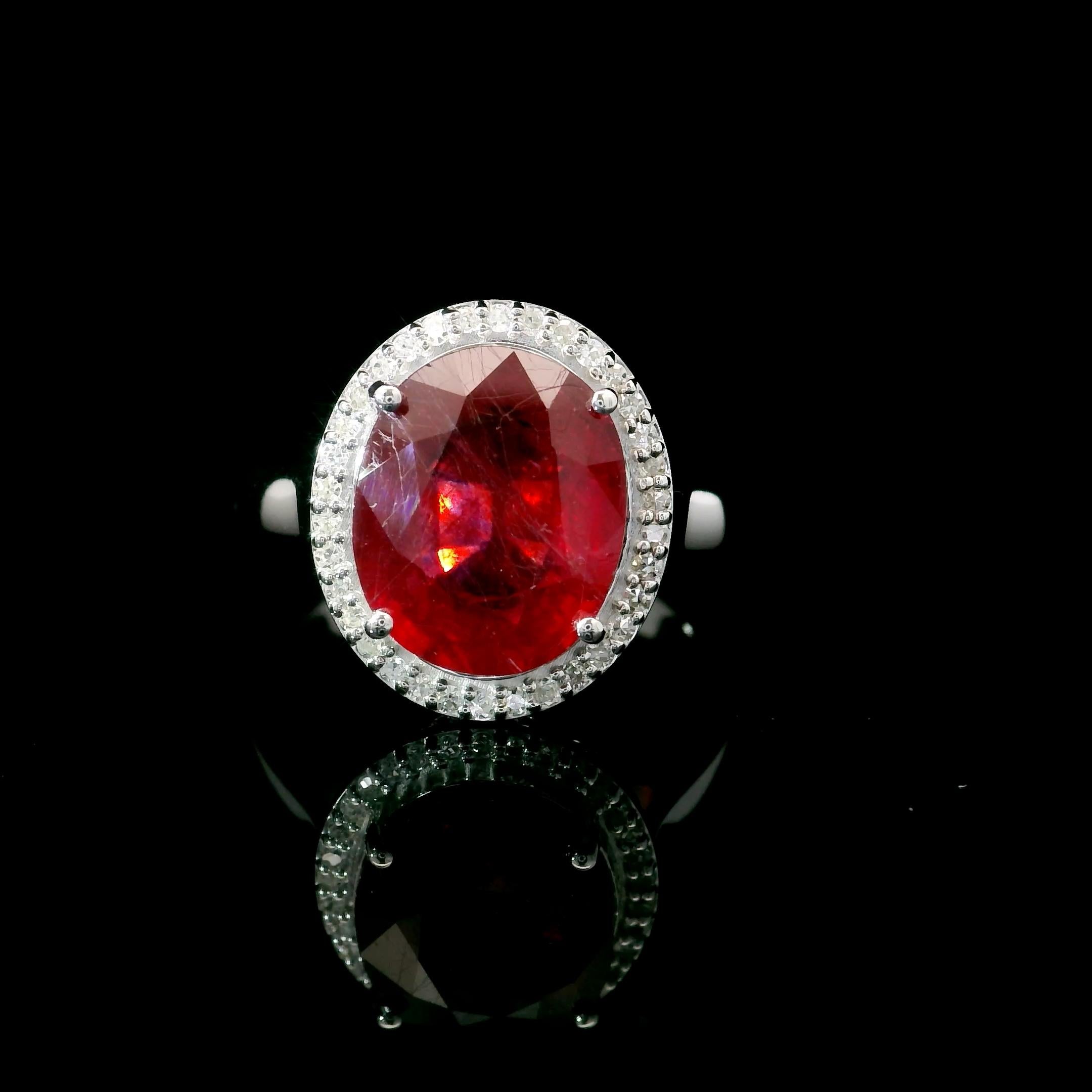 5,03 Karat Rubin Ring für Damen oder Herren im Angebot